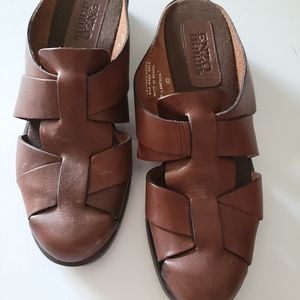 BROWN SLIP ON MULE Shoes